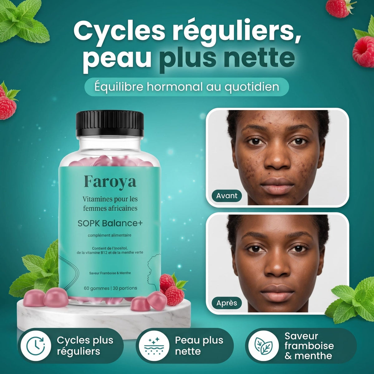 SOPK Balance+ Équilibre Hormonal, Cycles Réguliers et Peau Plus Nette