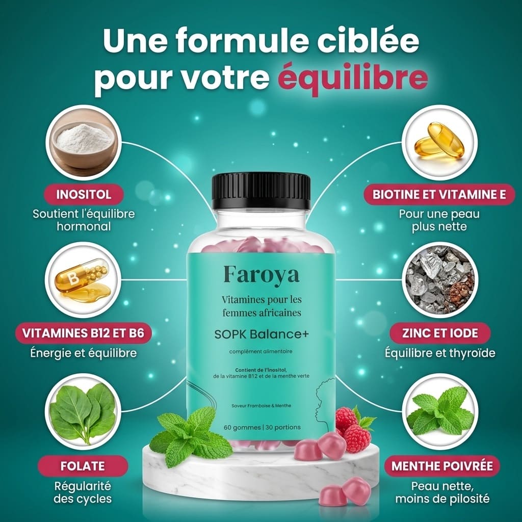 SOPK Balance+ Équilibre Hormonal, Cycles Réguliers et Peau Plus Nette