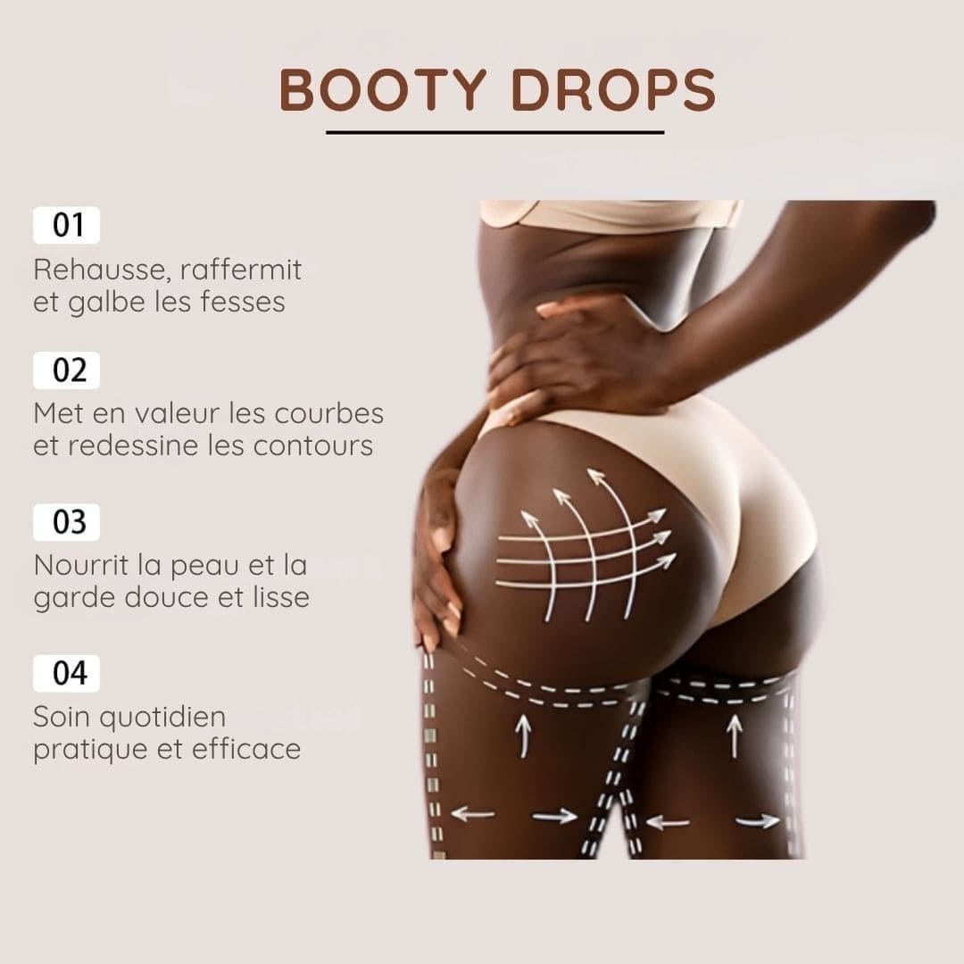 Booty Drops - Huile naturelle galbante pour fessiers